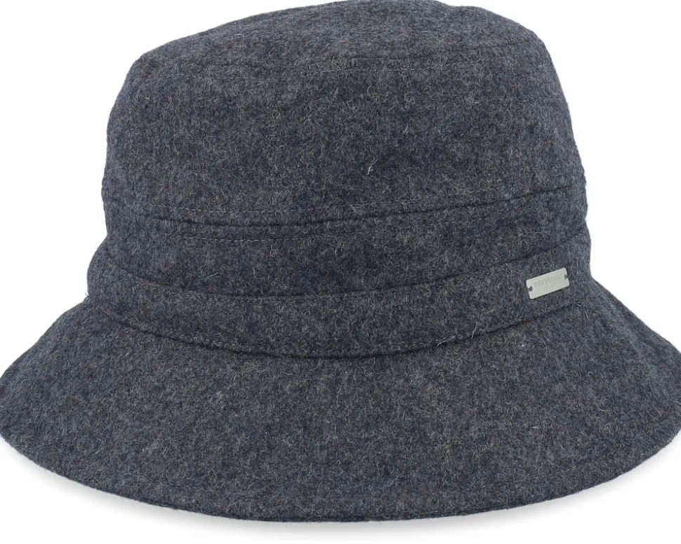 Wool Blend Black Bucket - Seeberger