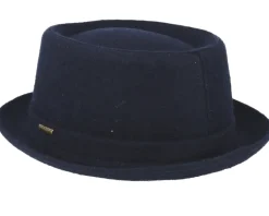 Wool Navy Pork Pie - Stetson