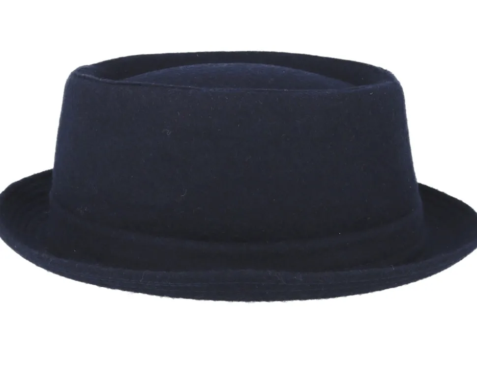 Wool Navy Pork Pie - Stetson