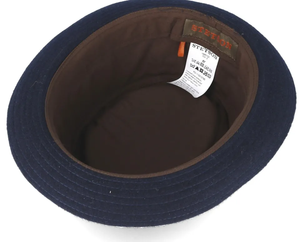 Wool Navy Pork Pie - Stetson