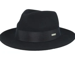 Woolfelt Black Fedora - Seeberger