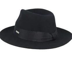 Woolfelt Black Fedora - Seeberger