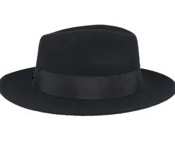 Woolfelt Black Fedora - Seeberger