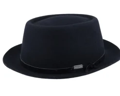 Woolfelt Black Pork Pie - Stetson