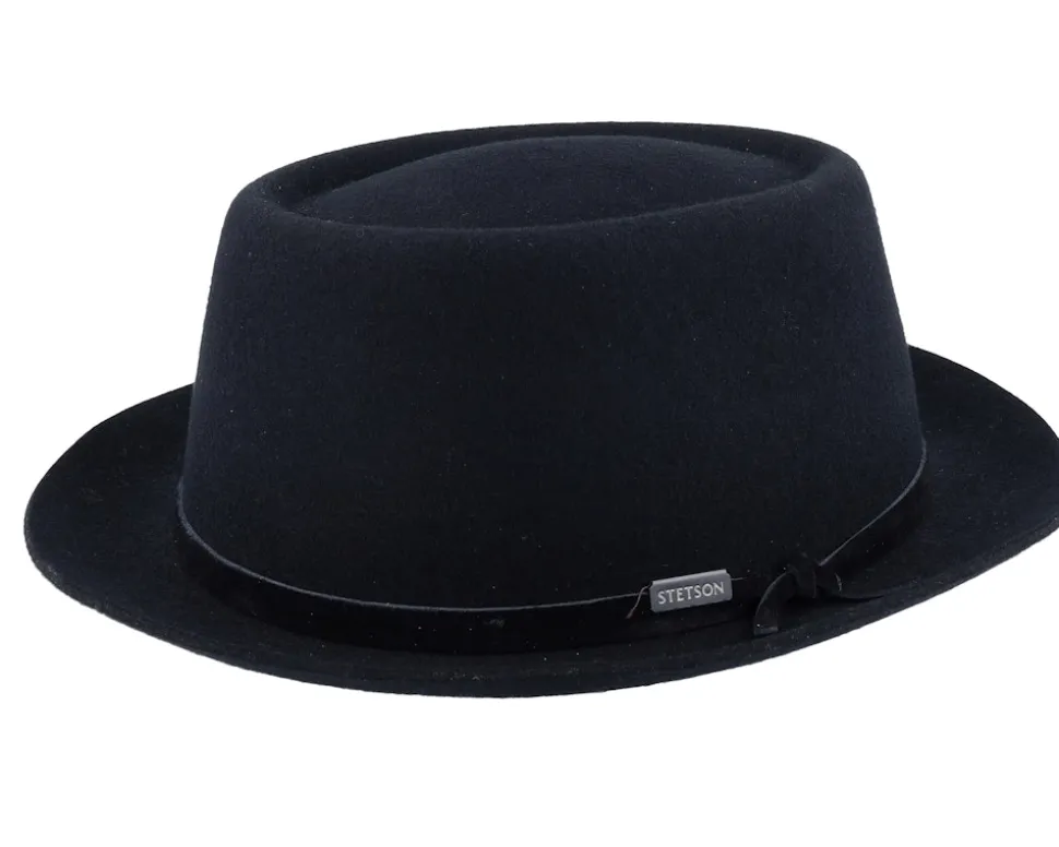 Woolfelt Black Pork Pie - Stetson
