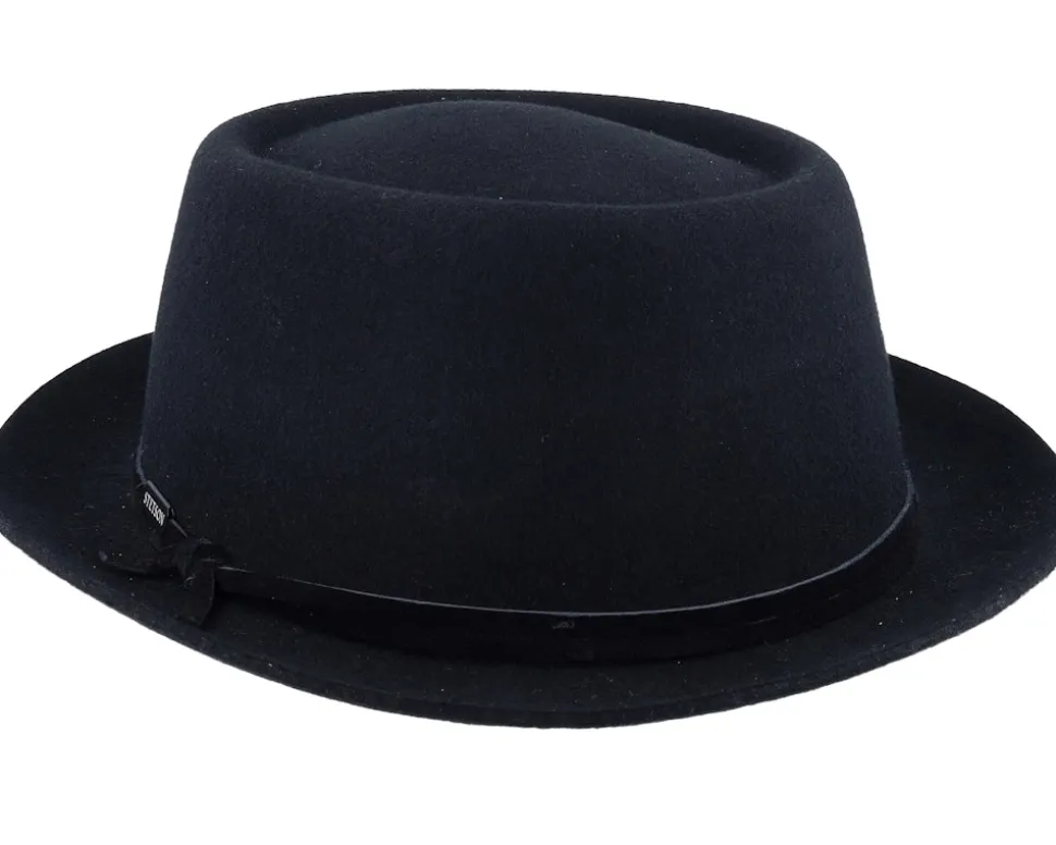 Woolfelt Black Pork Pie - Stetson