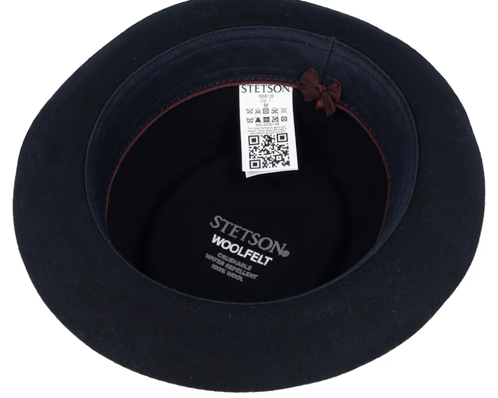 Woolfelt Black Pork Pie - Stetson