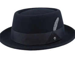 Woolfelt Black Pork Pie - Stetson