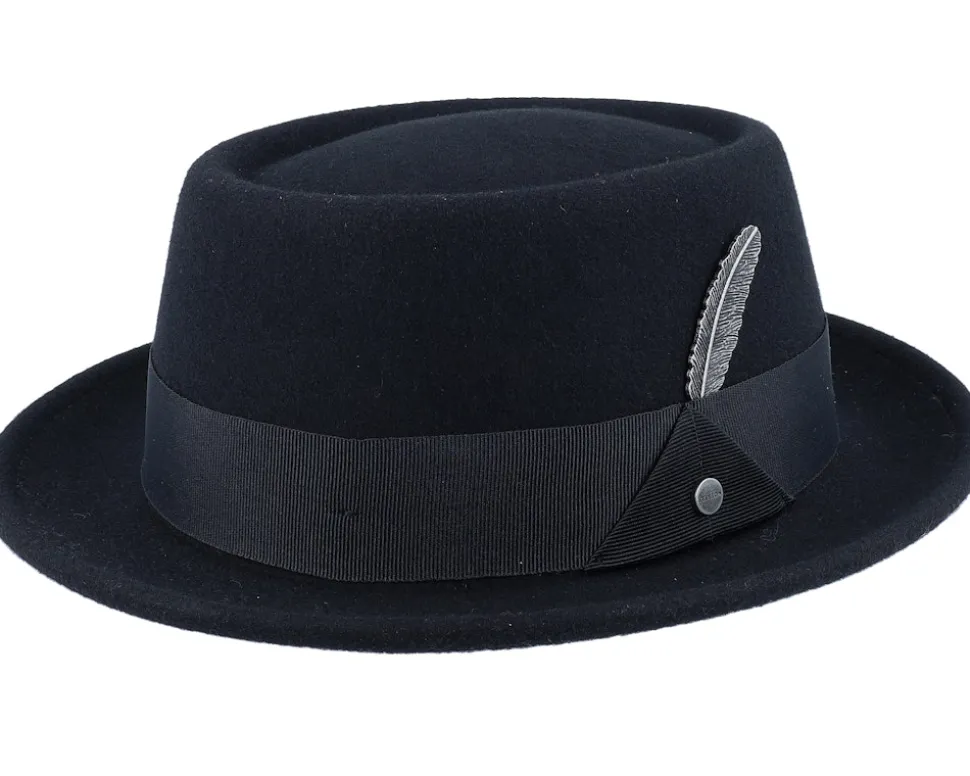 Woolfelt Black Pork Pie - Stetson