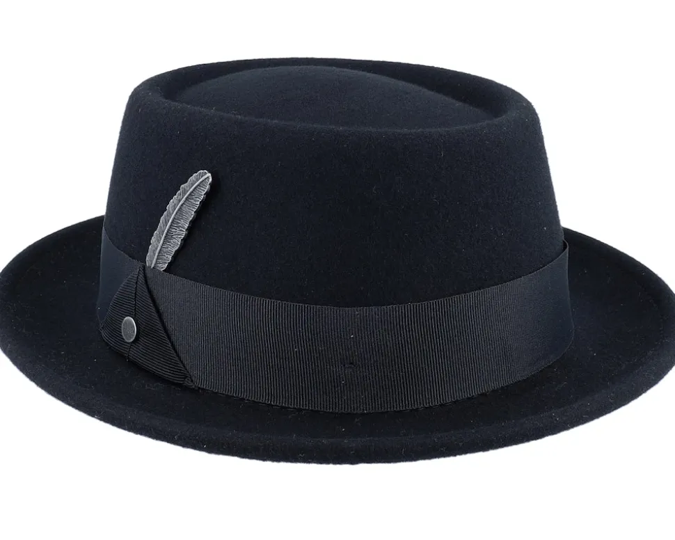 Woolfelt Black Pork Pie - Stetson