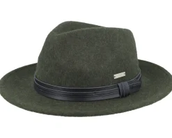 Woolfelt Green/Black Fedora - Seeberger