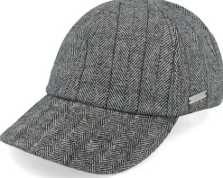 Woolmix Fabric Baseball Black/Grey Dad Cap - Seeberger