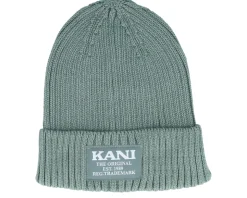 Woven Retro Classic Beanie Dusty Green Cuff - Karl Kani