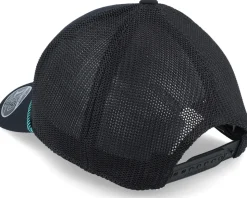 Xander Black/Black Mesh And Hd Print Patch Trucker - Black Clover