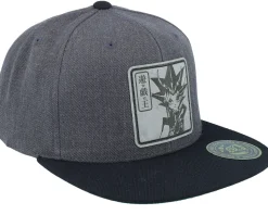 Yami Yugi Grey Engraved Charcoal Snapback - Yu-Gi-Oh