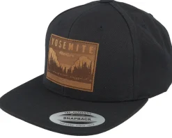 Yosemite Adventure Brown Patch Black Snapback - Wild Spirit