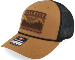 Yosemite Adventure Brown Patch Caramel/Black Rope Trucker - Wild Spirit