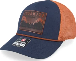 Yosemite Adventure Patch Navy/Orange Rope A-Frame Trucker - Wild Spirit