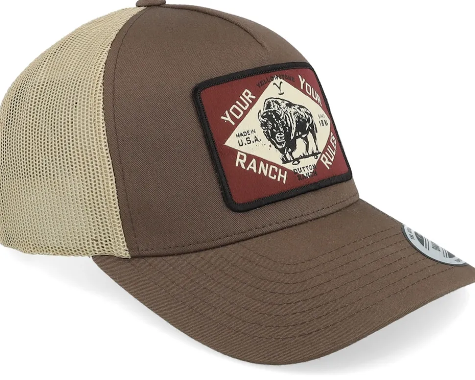 Your Rules Brown/Khaki A-Frame Trucker - Yellowstone