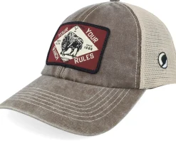 Your Rules Washed Brown/Stone Trucker - Yellowstone